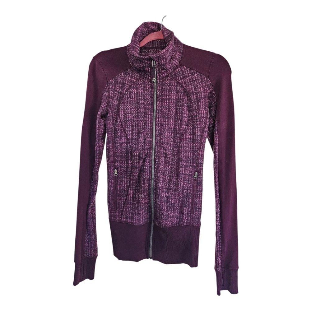 LULULEMON Zip Up Jacket - Raspberry, Wine, Plaid